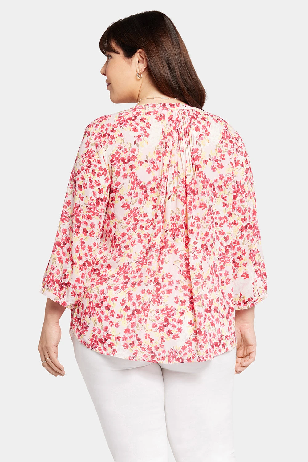 Pintuck Blouse In Plus Size - Summer Wind 2 Pintuck Blouse In Plus Size - Summer Wind - Image 2