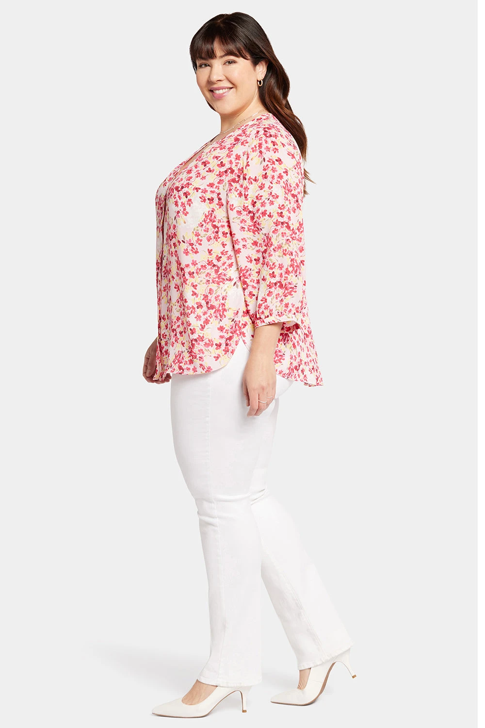 Pintuck Blouse In Plus Size - Summer Wind 3 Pintuck Blouse In Plus Size - Summer Wind - Image 3