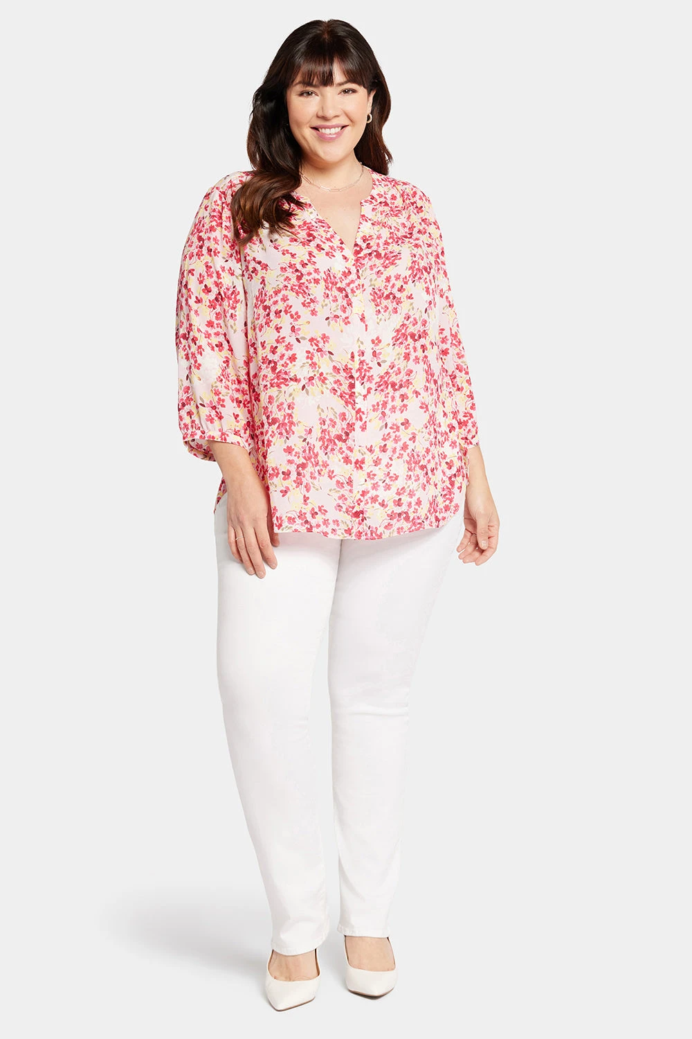 Pintuck Blouse In Plus Size - Summer Wind 5 Pintuck Blouse In Plus Size - Summer Wind - Image 5