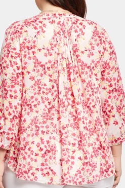 Pintuck Blouse In Plus Size - Summer Wind 12 Pintuck Blouse In Plus Size - Summer Wind -Nydj Apparel Shop WS1F0537 U1090 6