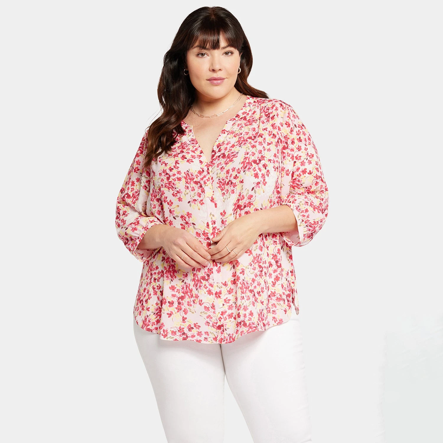 Pintuck Blouse In Plus Size - Summer Wind 7 Pintuck Blouse In Plus Size - Summer Wind - Image 7