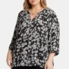 Pintuck Blouse In Plus Size - Stefania