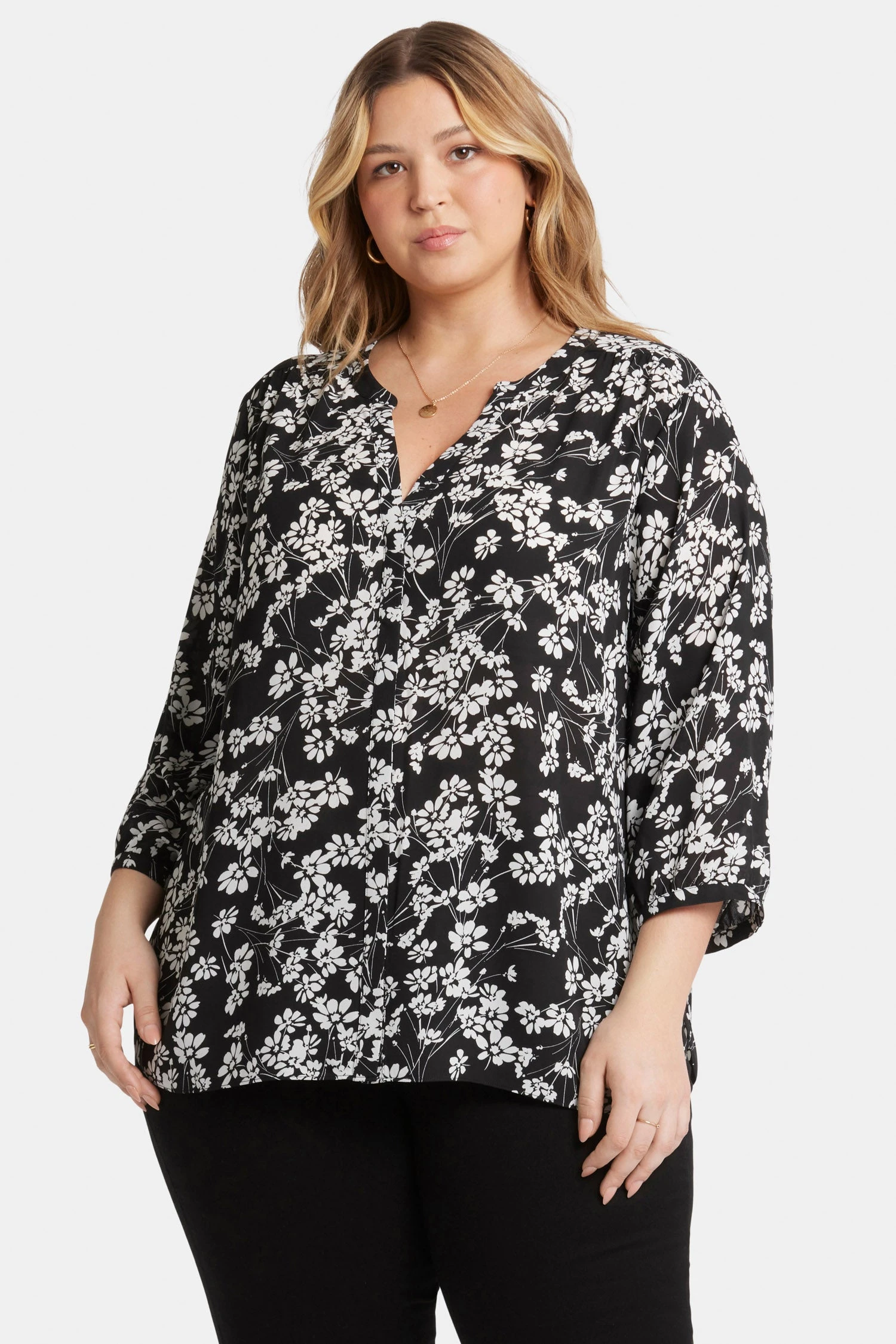 Pintuck Blouse In Plus Size - Stefania 1 Pintuck Blouse In Plus Size - Stefania