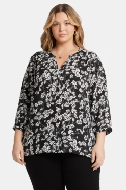 Pintuck Blouse In Plus Size - Stefania 9 Pintuck Blouse In Plus Size - Stefania -Nydj Apparel Shop WS1F0537 U1102 4