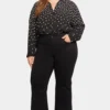 Waist-Match™ Julia Relaxed Flared Jeans In Plus Size - Black Rinse