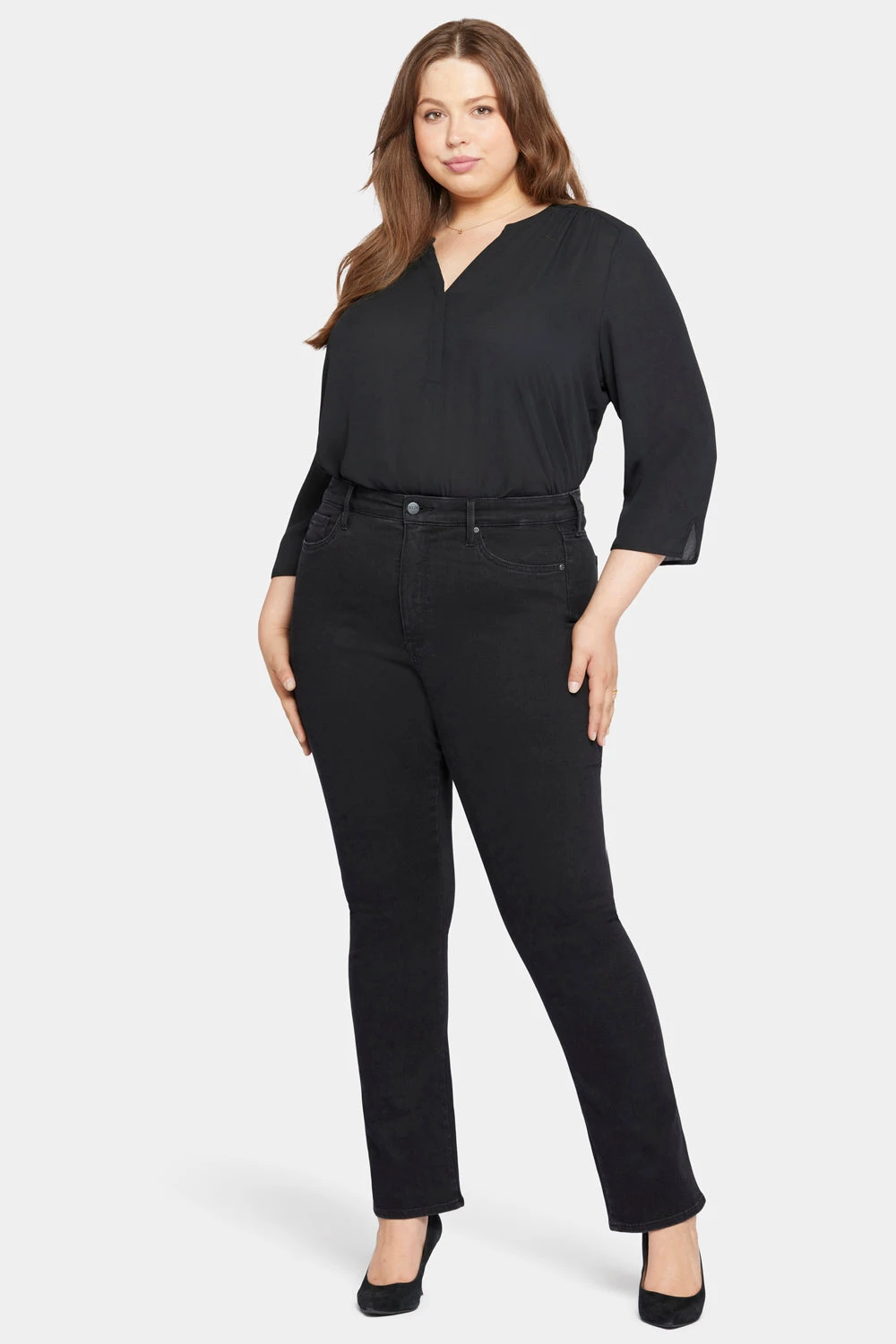 Le Silhouette Slim Bootcut Jeans In Plus Size - Stellar 4 Le Silhouette Slim Bootcut Jeans In Plus Size - Stellar - Image 4