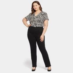 Pull-On Straight Pants In Plus Size - Stellar -Nydj Apparel Shop WSHB8782 STLLR DPA