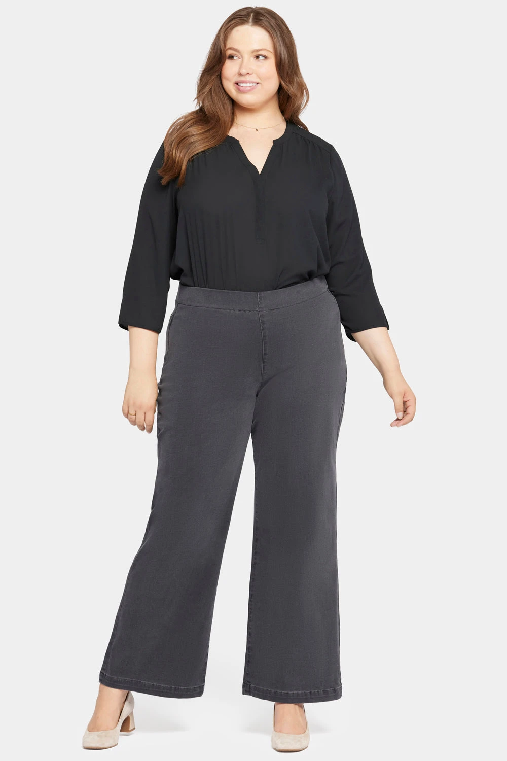 Pull-On Teresa Wide Leg Jeans In Plus Size - Sierra 1 Pull-On Teresa Wide Leg Jeans In Plus Size - Sierra