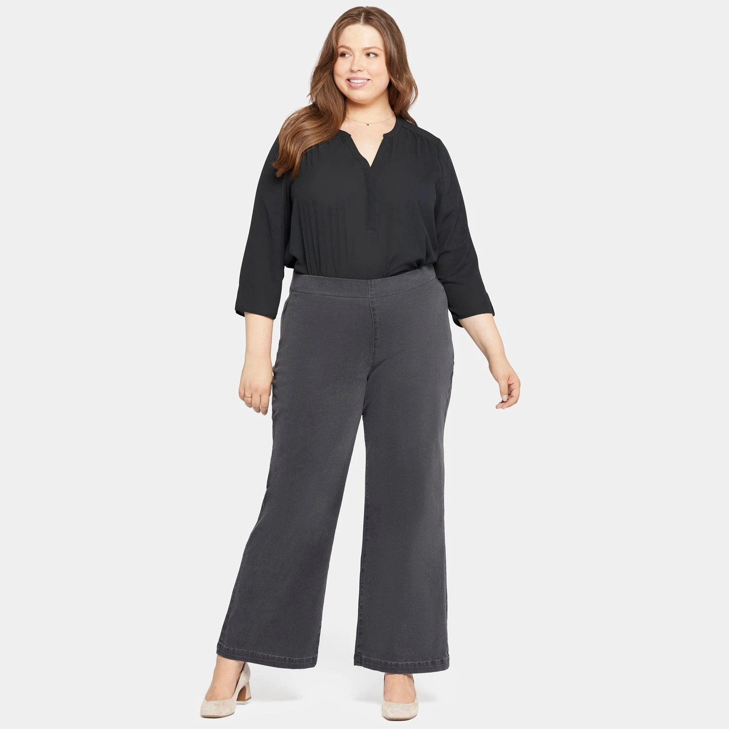 Pull-On Teresa Wide Leg Jeans In Plus Size - Sierra 7 Pull-On Teresa Wide Leg Jeans In Plus Size - Sierra - Image 7