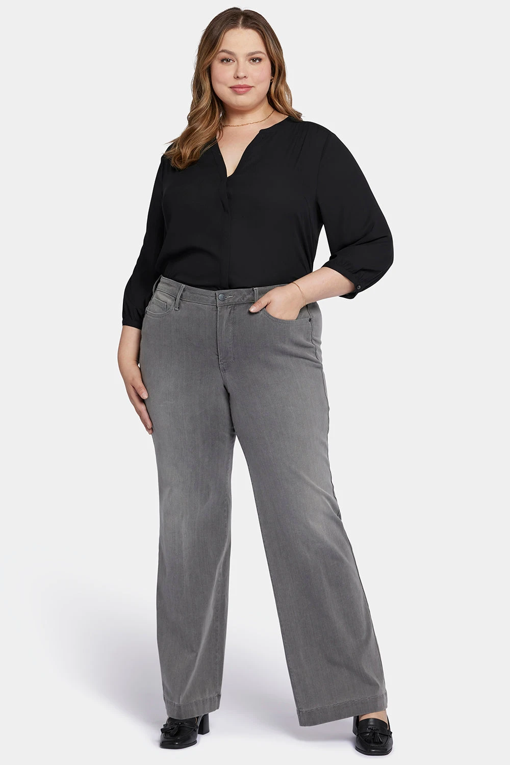 Teresa Wide Leg Jeans In Plus Size - Parade 1 Teresa Wide Leg Jeans In Plus Size - Parade