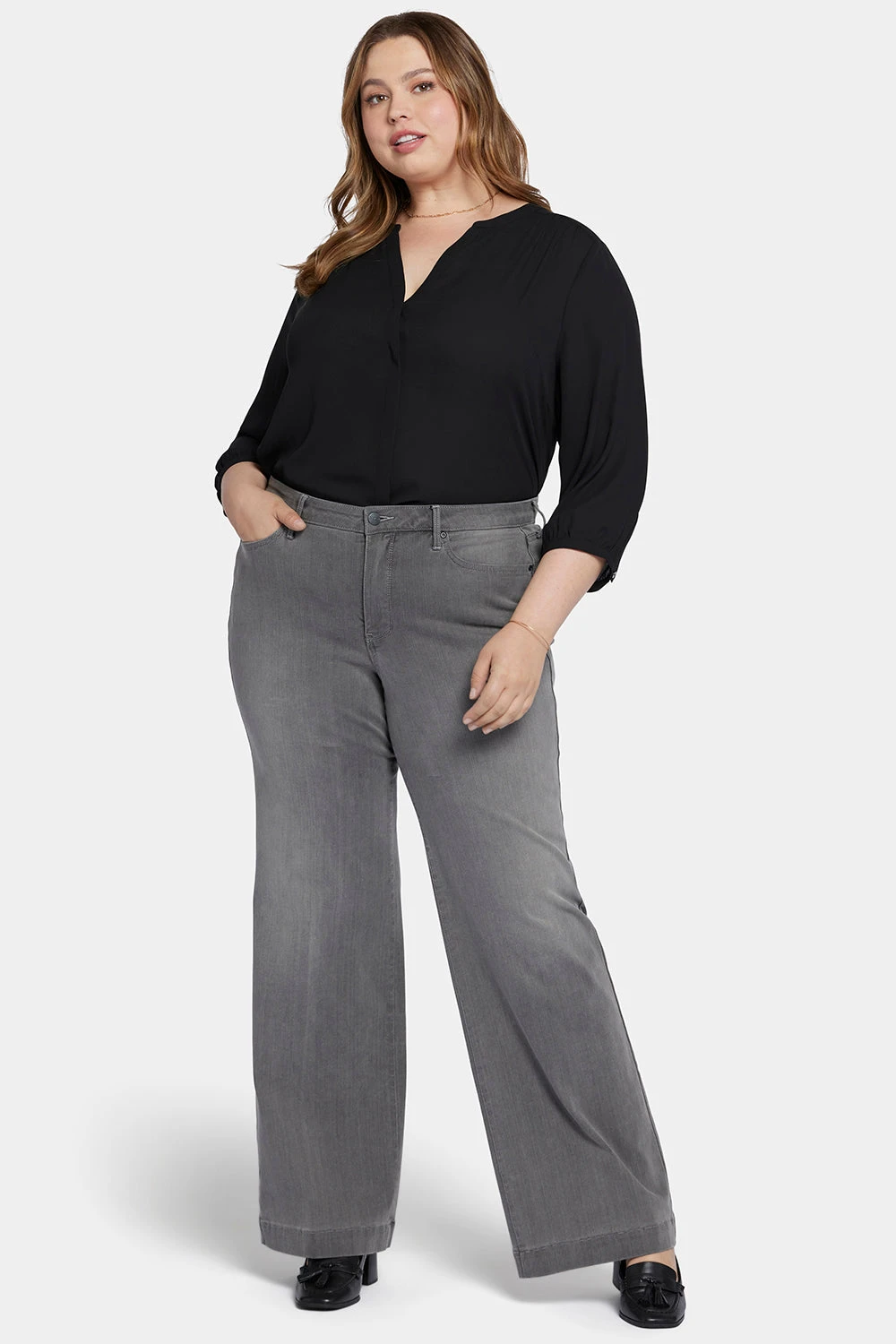 Teresa Wide Leg Jeans In Plus Size - Parade 4 Teresa Wide Leg Jeans In Plus Size - Parade - Image 4