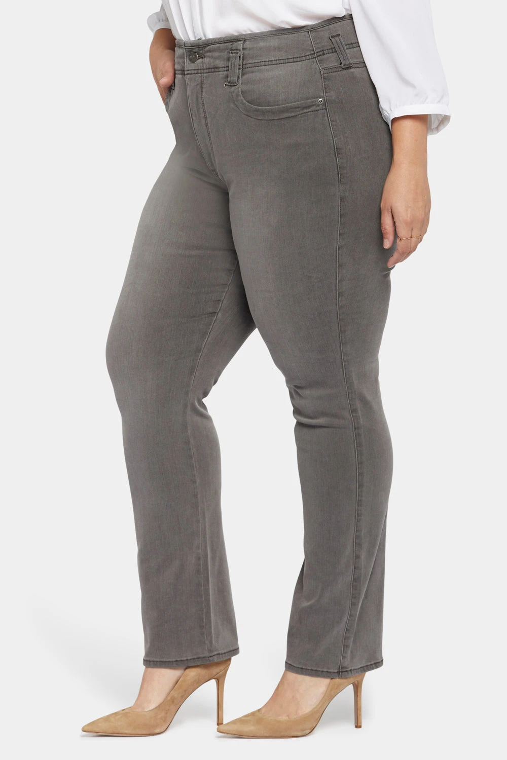 Marilyn Straight Jeans In Plus Size - Smokey Mountain 3 Marilyn Straight Jeans In Plus Size - Smokey Mountain - Image 3