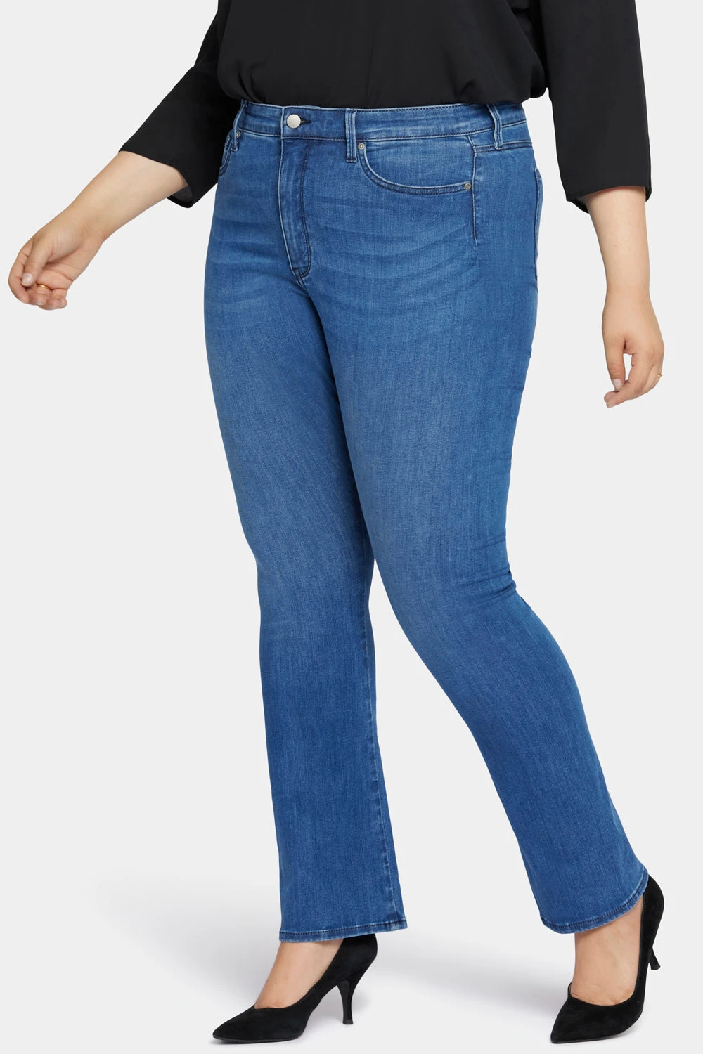 Le Silhouette Slim Bootcut Jeans In Long Inseam Plus Size - Amour 3 Le Silhouette Slim Bootcut Jeans In Long Inseam Plus Size - Amour - Image 3