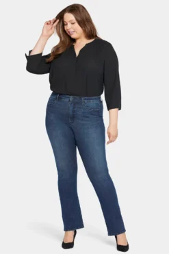 Le Silhouette Slim Bootcut Jeans In Long Inseam Plus Size - Precious