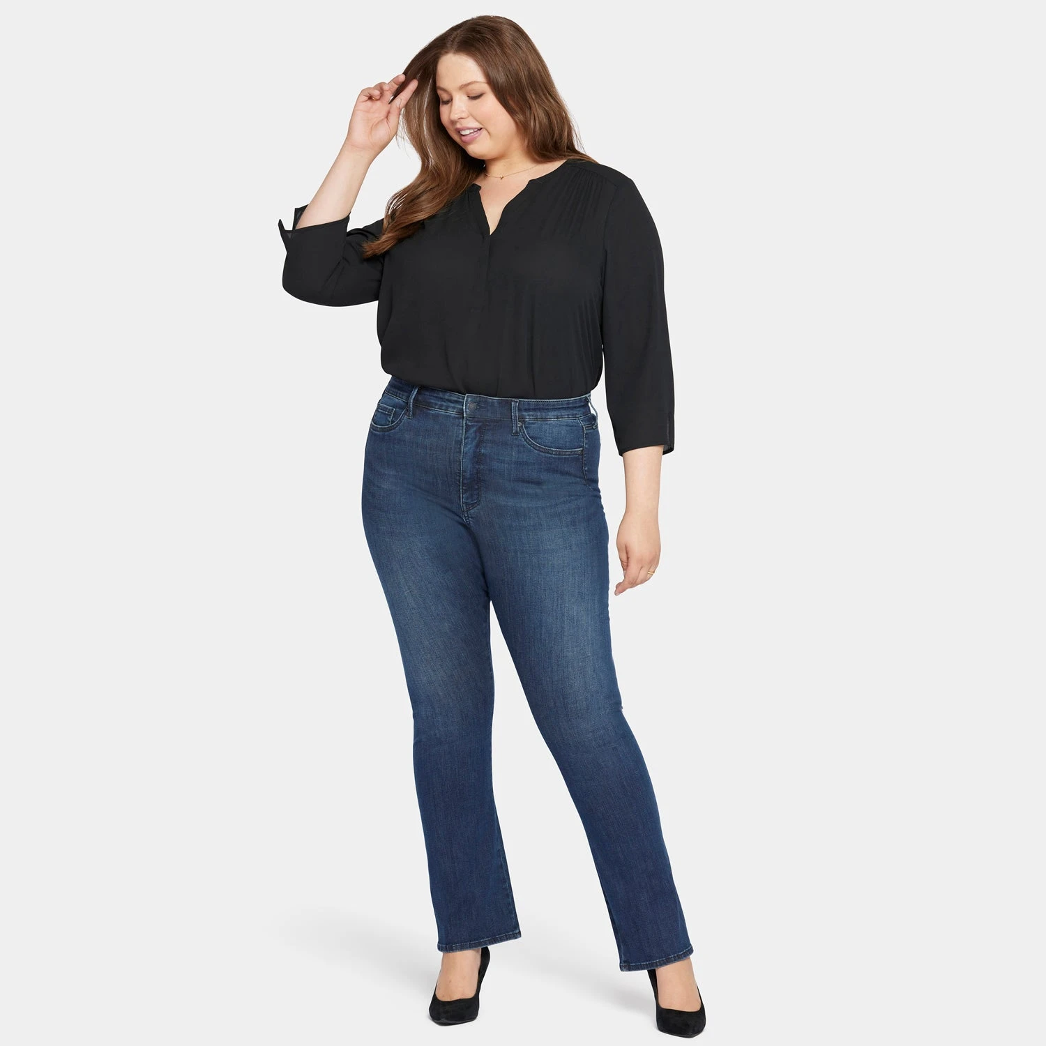 Le Silhouette Slim Bootcut Jeans In Long Inseam Plus Size - Precious 7 Le Silhouette Slim Bootcut Jeans In Long Inseam Plus Size - Precious - Image 7