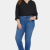 Le Silhouette Slim Bootcut Jeans In Plus Size - Amour