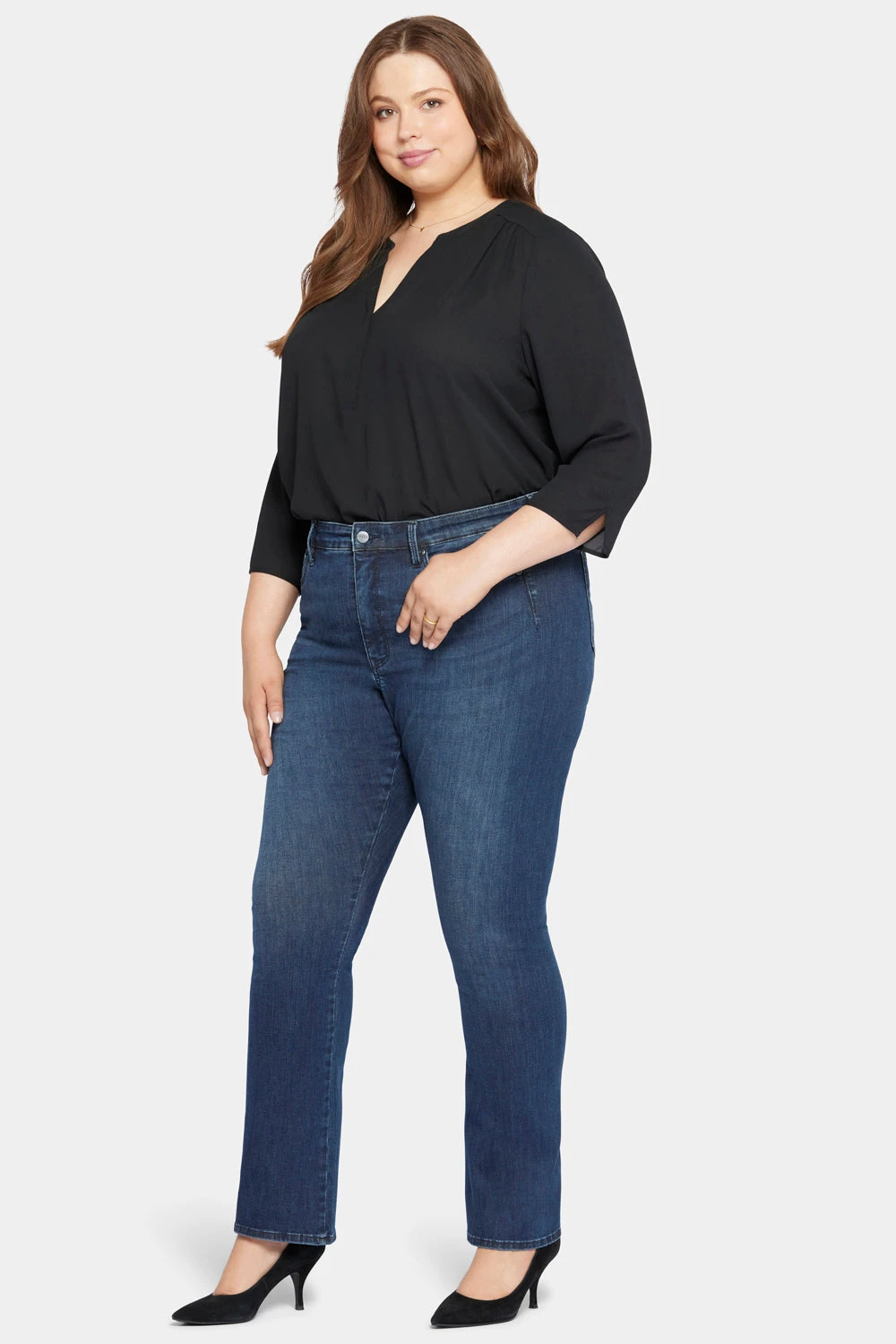 Le Silhouette Slim Bootcut Jeans In Plus Size - Precious 5 Le Silhouette Slim Bootcut Jeans In Plus Size - Precious - Image 5