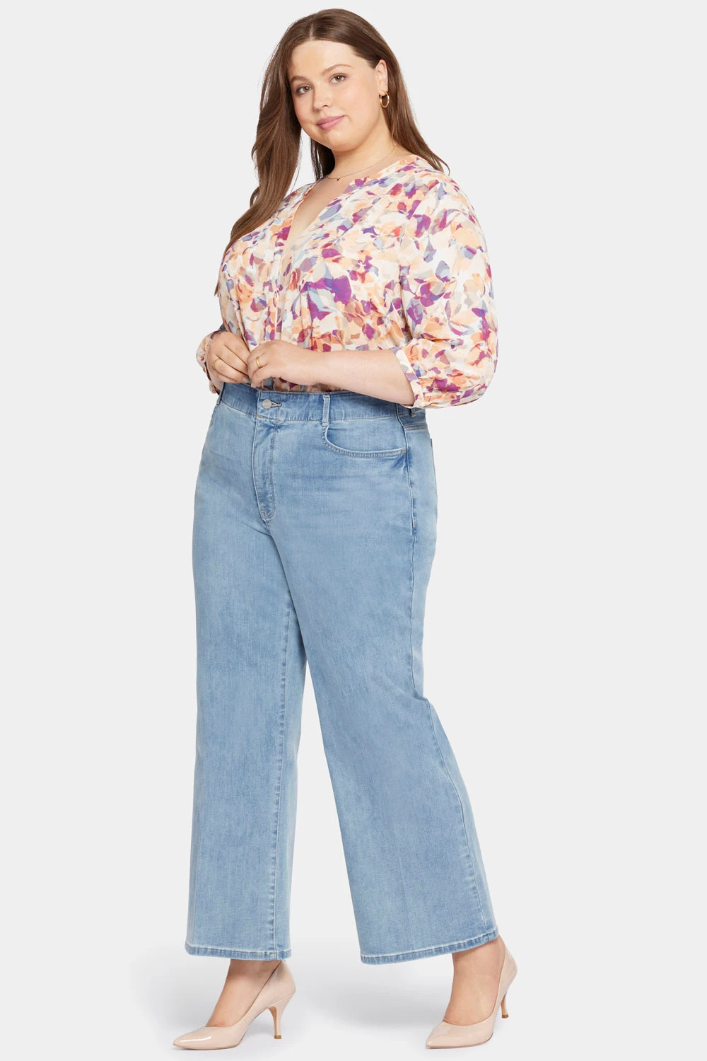 Waist-Match™ Major Wide Leg Jeans In Plus Size - Crystalline 1 Waist-Match™ Major Wide Leg Jeans In Plus Size - Crystalline