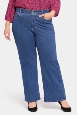 Waist-Matchâ„¢ Major Wide Leg Jeans In Plus Size - Waterfall