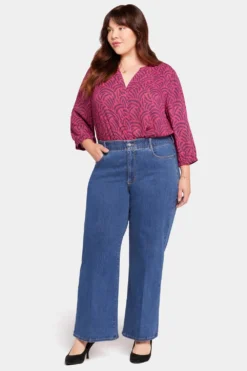 Waist-Match™ Major Wide Leg Jeans In Plus Size - Waterfall -Nydj Apparel Shop WSHD8708 WTRFL 4