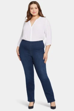 Pull-On Straight Jeans In Plus Size - Marvelous 10 Pull-On Straight Jeans In Plus Size - Marvelous -Nydj Apparel Shop WSHD8782 MRVLS 4