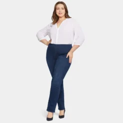 Pull-On Straight Jeans In Plus Size - Marvelous 13 Pull-On Straight Jeans In Plus Size - Marvelous -Nydj Apparel Shop WSHD8782 MRVLS DPA
