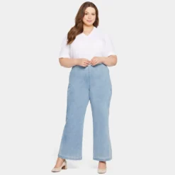 Pull-On Teresa Wide Leg Jeans In Plus Size - Crystalline -Nydj Apparel Shop WSHDKT8765 CRYSL DPA