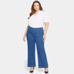 Pull-On Teresa Wide Leg Jeans In Plus Size - Waterfall 13 Pull-On Teresa Wide Leg Jeans In Plus Size - Waterfall -Nydj Apparel Shop WSHDKT8765 WTRFL DPA