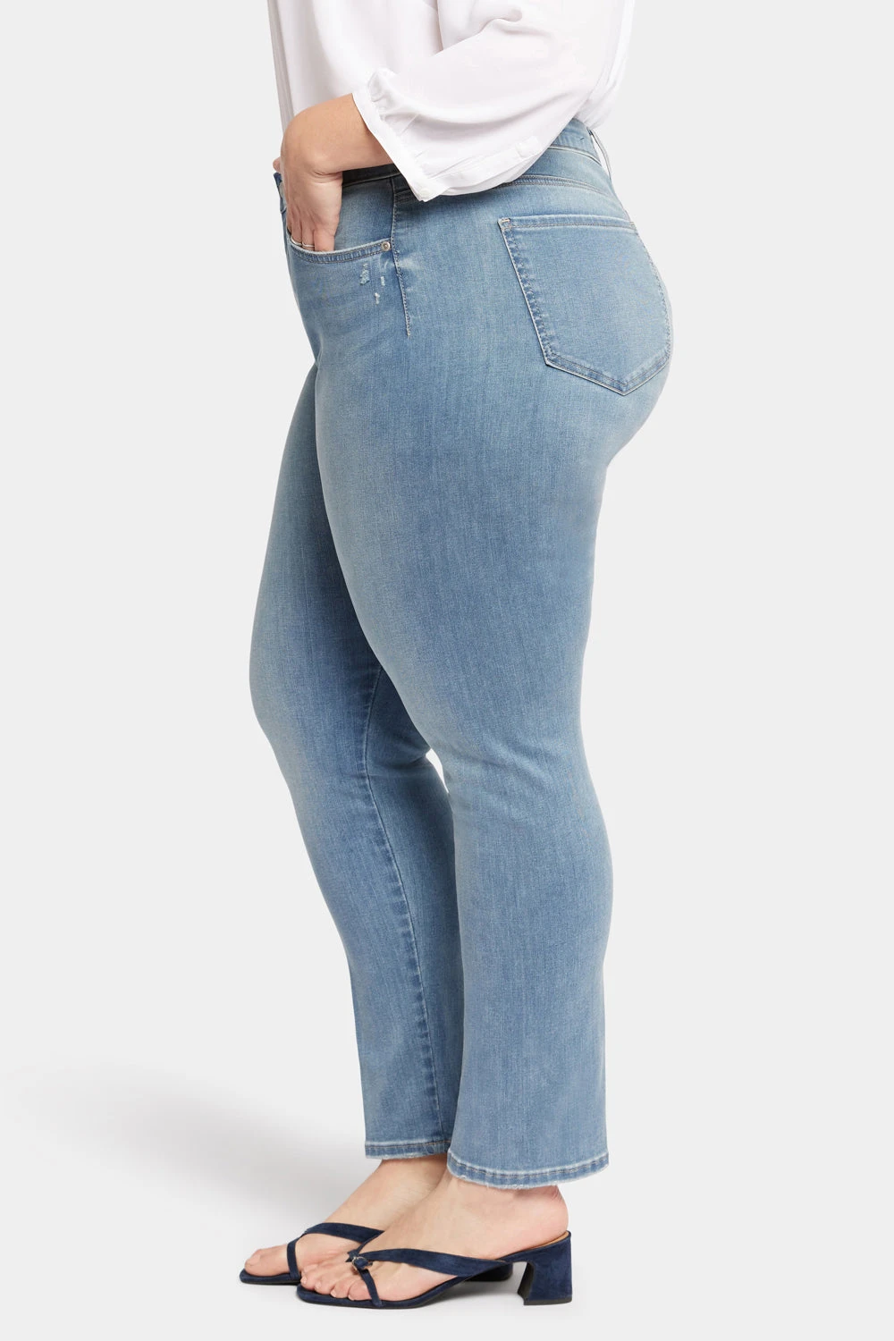 Le Silhouette Sheri Slim Jeans In Plus Size - Angel 3 Le Silhouette Sheri Slim Jeans In Plus Size - Angel - Image 3