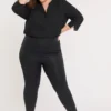 Pull-On Skinny Legging Pants In Plus Size - Jet Black