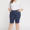 Tailored Bermuda Shorts In Plus Size - Dark Enzyme