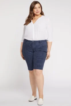 Tailored Bermuda Shorts In Plus Size - Dark Enzyme -Nydj Apparel Shop WSSTSH8108 DKEZ 4