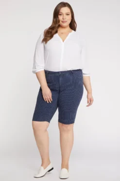 Tailored Bermuda Shorts In Plus Size - Dark Enzyme -Nydj Apparel Shop WSSTSH8108 DKEZ 5
