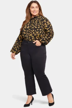 Relaxed Flared Jeans In Plus Size - Black Pearl 9 Relaxed Flared Jeans In Plus Size - Black Pearl -Nydj Apparel Shop WSTE8491 BLKPR 4