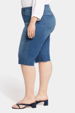 Kristie 80s Bermuda Denim Shorts In Plus Size - Windfall -Nydj Apparel Shop WSUQ8530 WNDFL 3