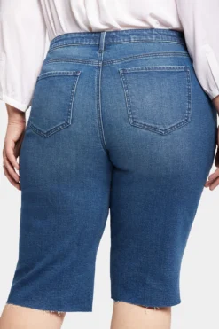 Kristie 80s Bermuda Denim Shorts In Plus Size - Windfall -Nydj Apparel Shop WSUQ8530 WNDFL 6