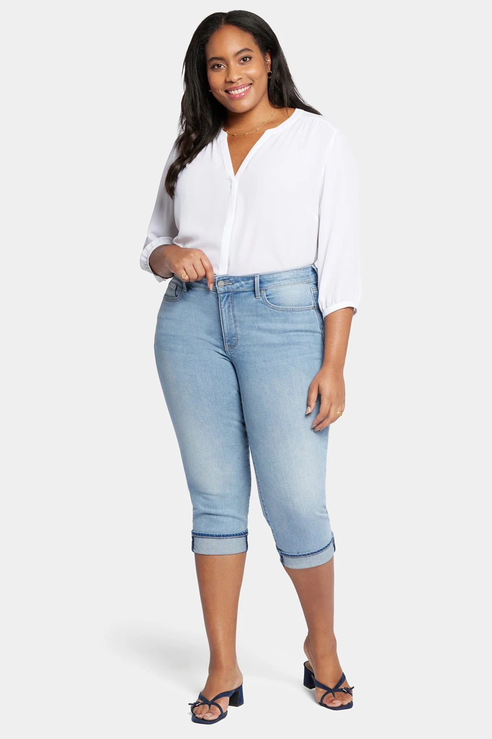 Marilyn Straight Crop Jeans In Plus Size - Afterglow 1 Marilyn Straight Crop Jeans In Plus Size - Afterglow