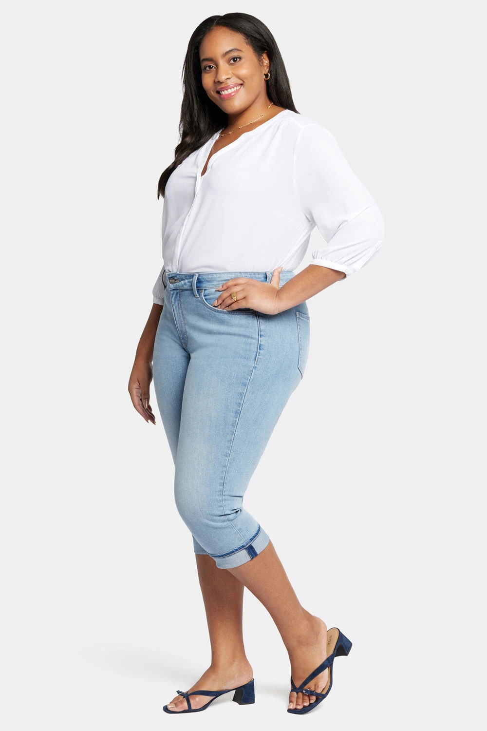 Marilyn Straight Crop Jeans In Plus Size - Afterglow 5 Marilyn Straight Crop Jeans In Plus Size - Afterglow - Image 5