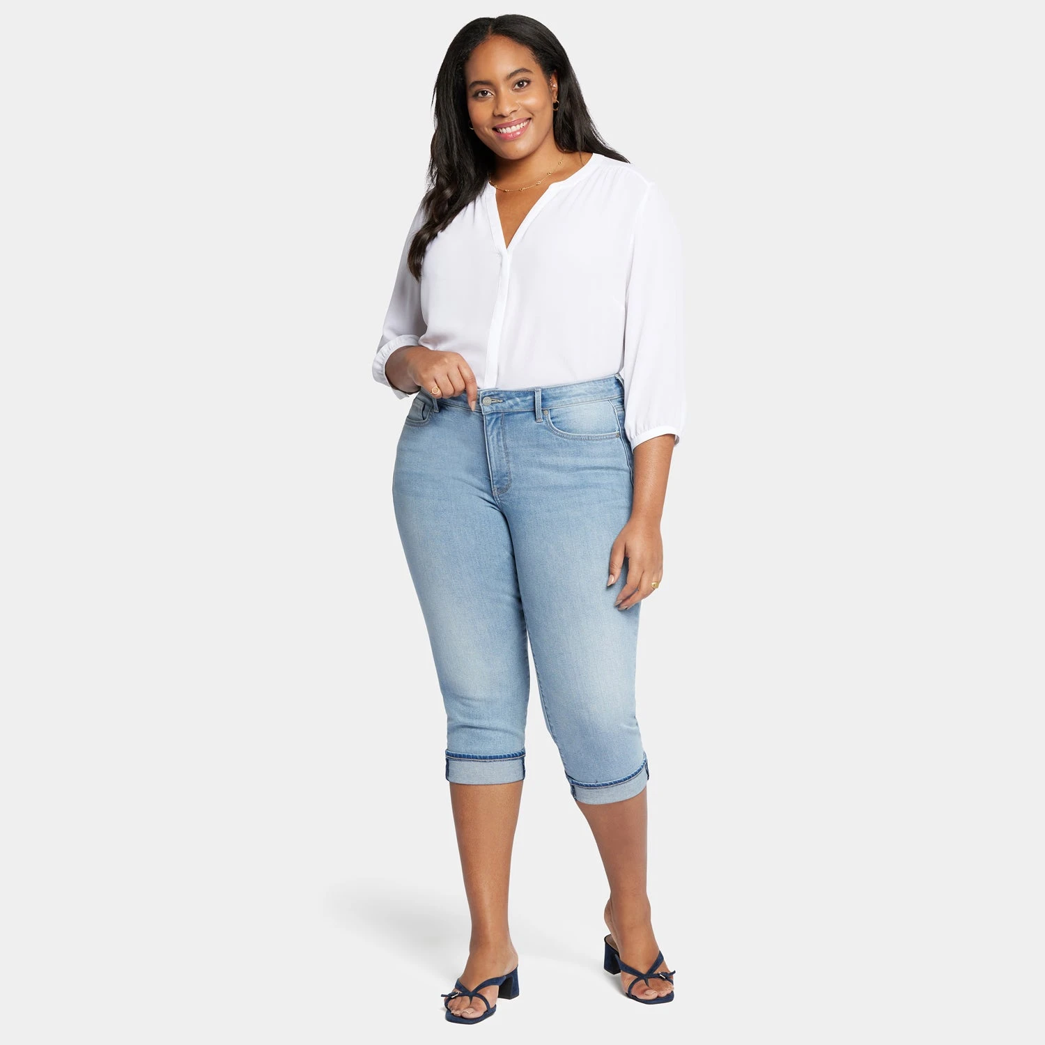 Marilyn Straight Crop Jeans In Plus Size - Afterglow 7 Marilyn Straight Crop Jeans In Plus Size - Afterglow - Image 7