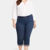 Marilyn Straight Crop Jeans In Plus Size - Inspire