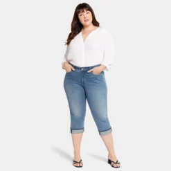 Marilyn Straight Crop Jeans In Plus Size - Upbeat -Nydj Apparel Shop WSUQCR2389 UPBT DPA