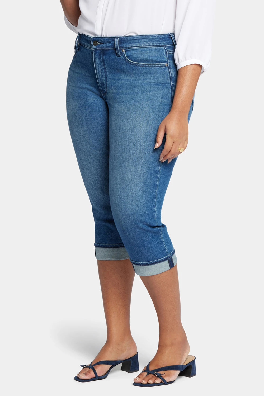 Marilyn Straight Crop Jeans In Plus Size - Windfall 3 Marilyn Straight Crop Jeans In Plus Size - Windfall - Image 3
