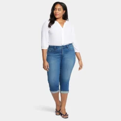 Marilyn Straight Crop Jeans In Plus Size - Windfall 13 Marilyn Straight Crop Jeans In Plus Size - Windfall -Nydj Apparel Shop WSUQCR2389 WNDFL DPA