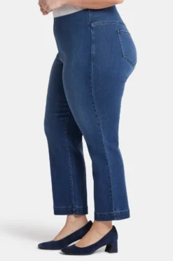 Bailey Relaxed Straight Ankle Pull-On Jeans In Plus Size - Mission Blue -Nydj Apparel Shop WTCD8933A MSNBL 3