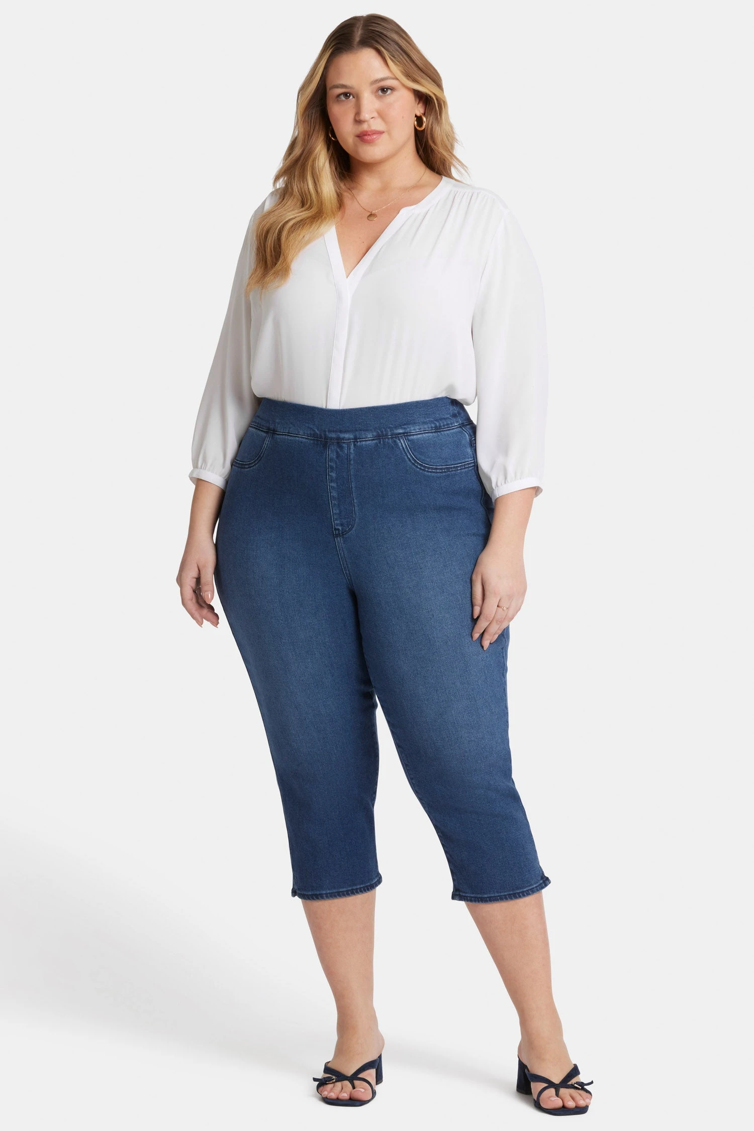 Dakota Crop Pull-On Jeans In Plus Size - Olympus 1 Dakota Crop Pull-On Jeans In Plus Size - Olympus