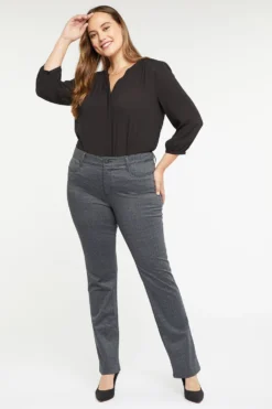 Marilyn Straight Pants In Plus Size - Lyon Herri -Nydj Apparel Shop WTPPMS2299 F1023 4