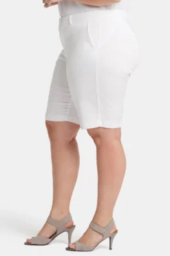 Bermuda Shorts In Plus Size - Optic White 9 Bermuda Shorts In Plus Size - Optic White -Nydj Apparel Shop WTST3766 157 3