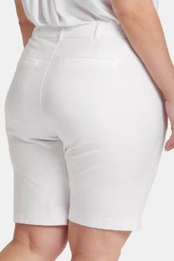 Bermuda Shorts In Plus Size - Optic White 12 Bermuda Shorts In Plus Size - Optic White -Nydj Apparel Shop WTST3766 157 6