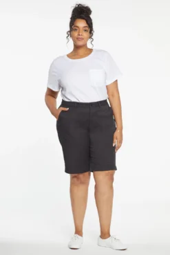 Bermuda Shorts In Plus Size - Black