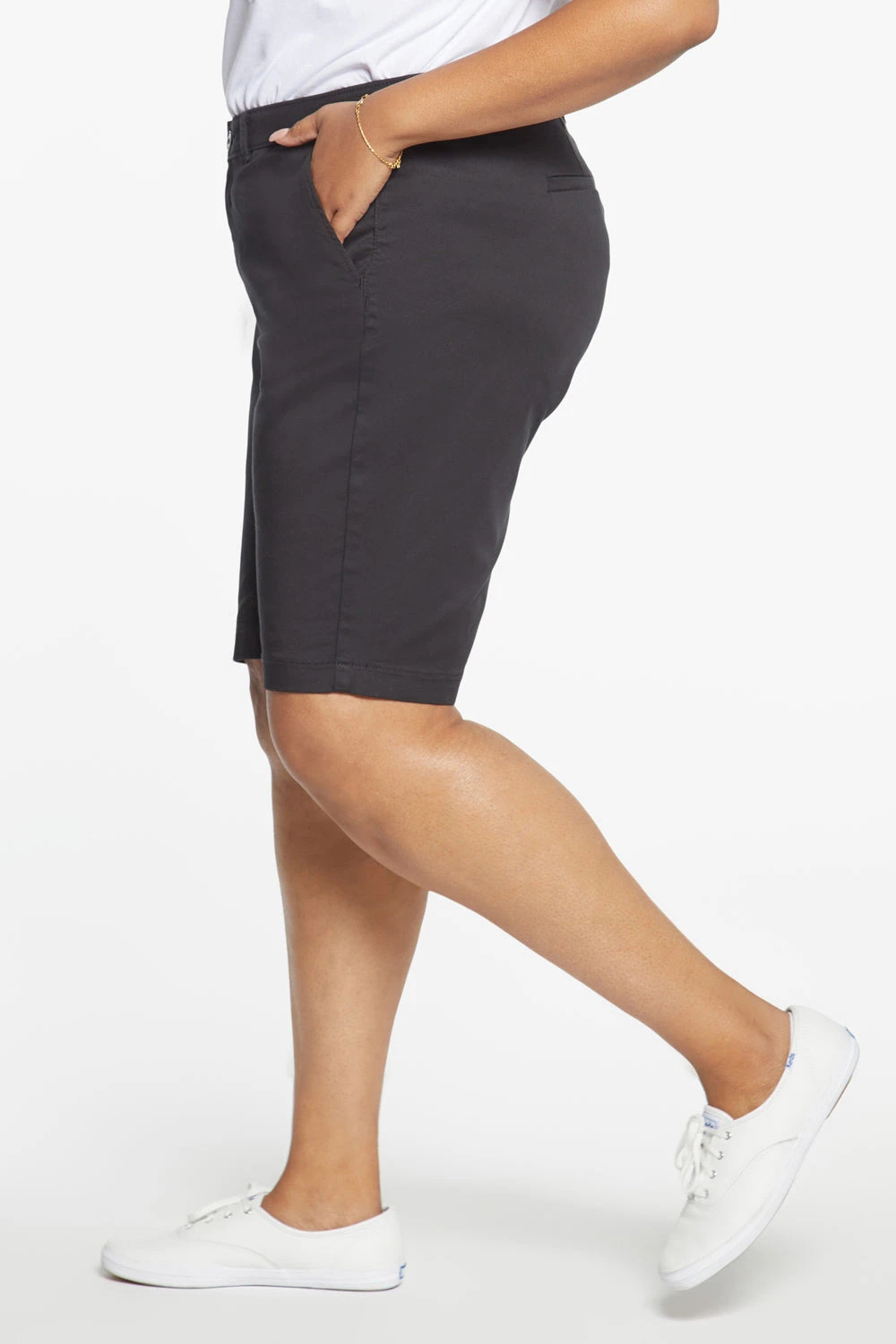 Bermuda Shorts In Plus Size - Black 3 Bermuda Shorts In Plus Size - Black - Image 3